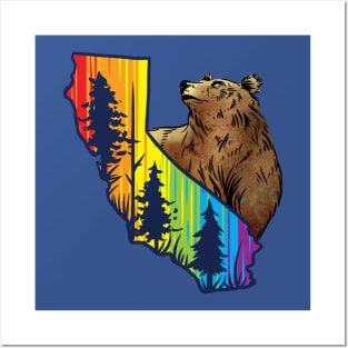 California Pride Bear Posters and Art